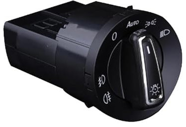 SHUGWA Auto Lichtschalter Für Polo Für MK5 6R 6C 61 Ameo 2010 2011 2012 2013 2014 2015 2016 2017 Scheinwerfer Automatischer Schalter Autozubehör Kfz-Schalter EIN/AUS