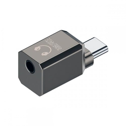 CY Adaptador de Audio Tipo C USB-C a DAC 3,5 mm HiFi Audio AUX y Tarjeta de Sonido Mic 384 kHz 32 bits Adaptador KT02H20 Compatible OMTP CTIA con computadora portátil Tablet Teléfono