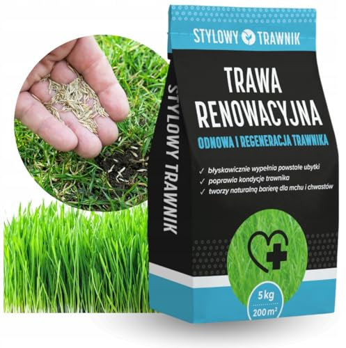 STYLIZER Rasensamen Schnellkeimend Frühjahr 5 kg - Grassamen für bis zu 200 m² - Turbo Rasensaat Nachsaat - Selbstverdichtender und Unkrautreduzierender Rasen Samen