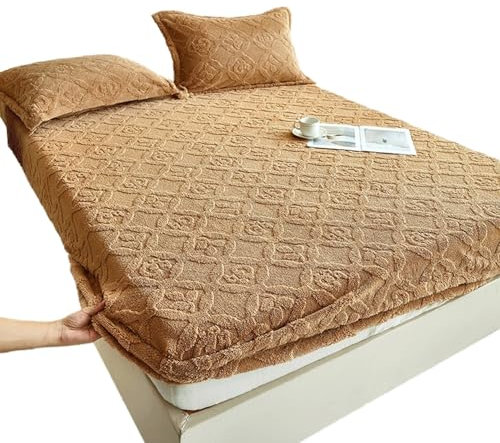 Spannbettlaken in 180x200, 90x200, 120x200 cm Größen. Samtiger Matratzenbezug ist warm im Winter, schützt die Matratze und ist atmungsaktiv(#7,1PC 180x200cm)