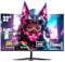 LXZ 32 Inch Computer Monitor 1800R, 2K QHD (2560 * 1440) 165Hz Frameless Display with FreeSync, Display Port DP, HDMI - Black