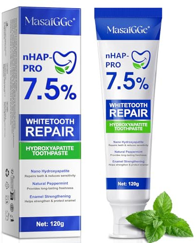 Hydroxylapatit Zahnpasta, Hydroxyapatite Toothpaste for Enamel Protection, 7.5% Zahnpasta Hydroxylapatit Ohne Fluorid, Hydroxyapatit-Zahnpasta für Zahnschmelzschutz (1)