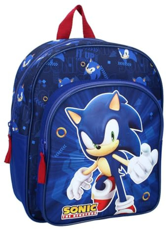 mybagstory Sonic - Mochila escolar para niños y niños, color azul, colección Still Unstoppable, ideal para guardería y escuela primaria, dimensiones: 30 x 25 x 11 cm, tirantes ajustables y cómodos
