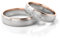 JC Gold Trauringe - Rotgold Weißgold Eheringe Bicolor inklusive Steine und Gravur im Paarpreis PL259 (8 Karat (333) Bicolor)