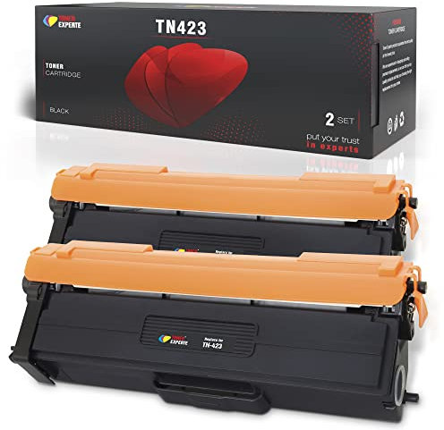 TONER EXPERTE Kompatibel für Brother TN423 TN-423 Schwarz Tonerkartusche Ersatz für TN423BK TN-423BK für DCP-L8410CDW HL-L8260CDW MFC-L8690CDW MFC-L8900CDW MFC-L9570CDW Druckerpatronen 2er-Pack