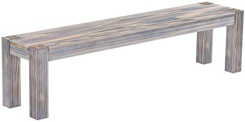 Sitzbank 180 cm Rio Kanto Zebra Afrika Pinie Massivholz Esszimmerbank Küchenbank Holzbank - Größe und Farbe wählbar Brasilmöbel