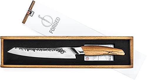 Forged Coltello Katai 20 cm, realizzato in acciaio giapponese VG10, forgiato a mano in 5 strati, confezionato in scatola di legno di lusso