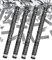 4x XXL (60 cm) Partykanone Partypopper Streamer ®Auto-schmuck (Silber)