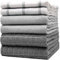 Bumble Küchenhandtücher - Geschirrhandtücher Handtücher Baumwolle – 6er Pack – XL Größe 50 x 70 cm – Edle, Weiche und Robuste Ringspinnbaumwolle in 3 Verschiedenen Texturen (Grau)