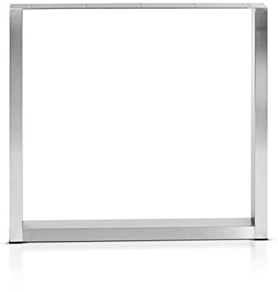mina concept 4-1 Tischkufen Edelstahl – Tischgestell U-förmig – Außenmaße 70 x 72 cm – Profil 100 x 40 mm – Einzeln