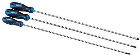 Draper Schraubendreher-Set, 50 mm, 32603, 450 mm, extra lange Reichweite, weicher Griff, 3-teilig