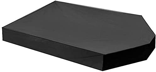 Sandkasten Abdeckung mit Kordelzug, Wasserdicht Pool Abdeckung- Oxford Tuch Abdeckplane Schutzplane Staubdicht UV-beständig Schutz Haube,Sandkasten Terrasse Garten Außenanlagen 160*113*22cm (black)