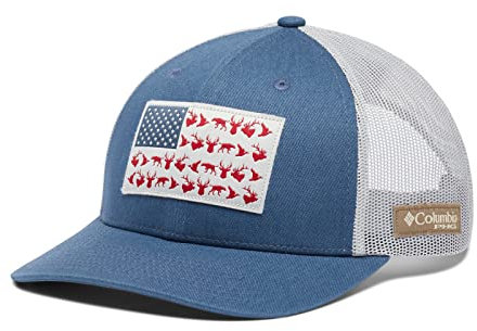 Columbia PHG Game Flag Mesh Snap Back-High Crown Cap, Zinc, One Size