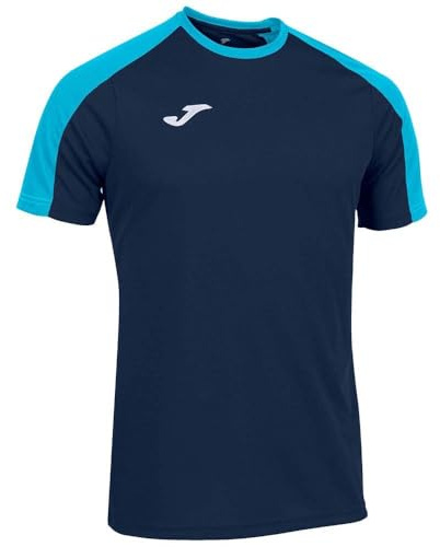 Joma Herren Kurzarm Eco Championship T-Shirt, Marineblau, Türkis, fluoreszierend, M