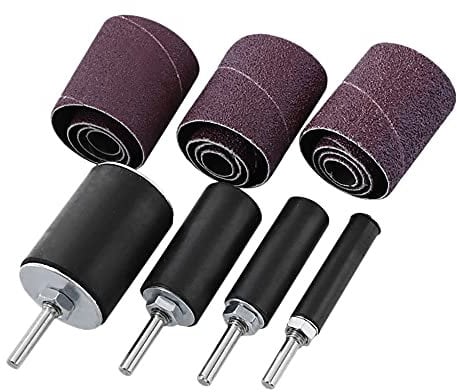 Dasing 16 Pcs Drum Sanding Kit, Sanding Drum for Electric Drill Drum Sander Attachment with Spindle Sander Sleeves
