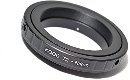 Kood Lens Mount Adapter, T/T2 Lens to F Mount Camera, for Nikon D7100, D7000, D5200, D5100, D3100, D300, D300S, D200, D100, D50, D60, D70, D80, D90, D40, D40x, N70s, D80, D800, D800e, D4, D3, D2, D1