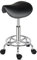 Bonnlo Ergonomischer Sattelhocker, Rollhocker, Bürohocker 47–62 cm Höhenverstellbarer Massagehocker, 360° drehbar für Schönheitssalon, Spas und Büro (Schwarz)