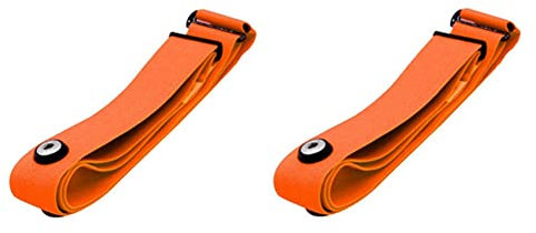 FITTG 2 elastische Bänder für Brustgurt mit Herzschlag für Geonaute H7 – (Orange)