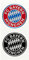 FC Bayern München Autoaufkleber 2er Set - 3D Logo - rot/schwarz Sticker Aufkleber FCB - Plus gratis 1 x FCB Autogrammkarte unserer Wahl
