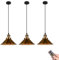 ANUOMY 3 Lights Battery Operated Pendant Light with Remote,Indoor No Wiring Ceiling Hanging Lamp,Gold Vintage Wireless Pendant Lighting Chandelier Fixture for Farmhouse Dining Room Kitchen Island