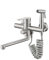 XJTNLB Küchenarmaturen Wandmontage 23cm Wasserhahn Küche Wandmontage Ausziehbar Einhebelmischbatterie Wasserhahn für Küche,Gebürstetes