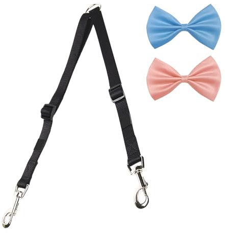 1 guinzaglio con due estremità, 2 mosche, guinzaglio con due estremità, guinzaglio per animali domestici, guinzaglio per animali domestici, adatto per camminare con due cani, guinzaglio piccolo, medio