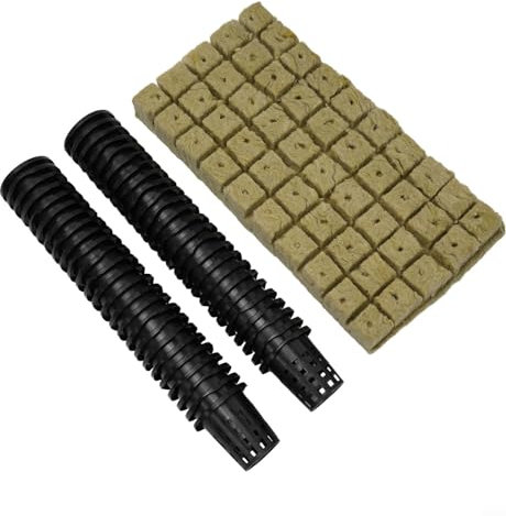 CWOQOCW Hydrokultur-Aquaponik, vertikaler Garten, 50 Sets Würfel mit Netztöpfen, langlebig und belüftet für optimale Pflanzenentwicklung