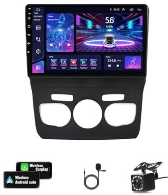 Android 11 2 DIN Bluetooth Radio De Coche para Citroen C4 C4L DS4 2013-2016 9 Radio Coche Pulgadas Pantalla Tactil Apoyo WiFi Mandos Volante Mirrorlink GPS Cámara de Visión Trasera ( Color : Y2E WIFI