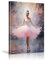 YAJNILUCK Tableau élégant de danseuse de ballet, femme dansant, toile murale, affiches et impressions, peintures, décoration d'appartement, de maison, 30 x 50 cm (12 x 20 pouces) avec cadre