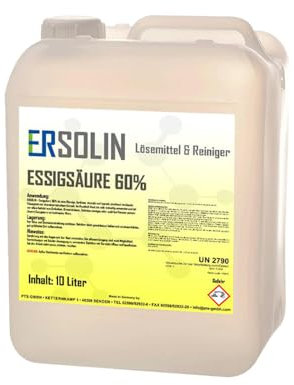 Essigsäure 60% 10 L Entkalker Reiniger sehr ergiebig auch in 1L 3L 5L