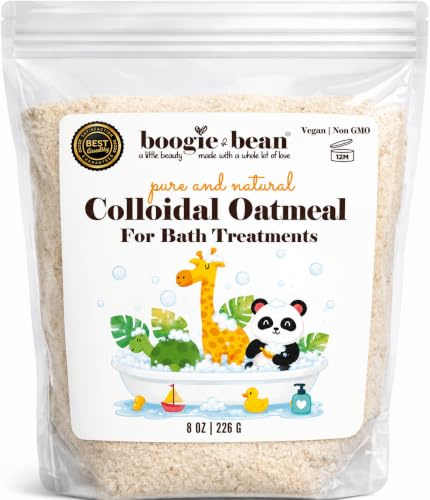 Boogie and Bean Colloidal Oatmeal Bath Treatment for Itching Adults, Babies and Kids; Eczema Oatmeal Powder Soak