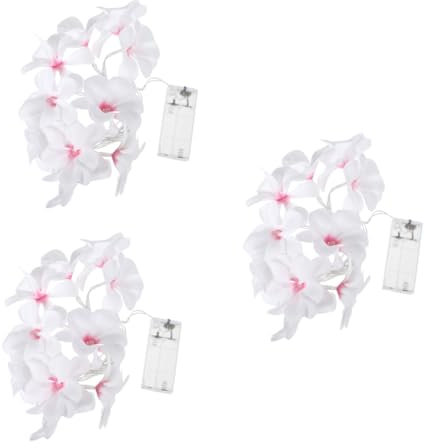 Zerodeko 3 Stück Schnur Ei-blumen-schnur-lichter Fenster Lichterkette Türdekoration Eier Zum Dekorieren Dekorative Lichter Geburtstagsparty-dekoration Linienlichter Rosa Stoff Frangipani
