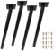 Zllzpzd Tischbeine Metall Schwarz,Schräge Möbelfüße, Tischbeine Metall,Kegel Möbelbeine,kommodenfüße,Edelstahl,Sofafuss,für Tische Sofas TV-Schränke Stühle Schränke Ersatz-Schrankfüße.4 Stück 35 cm