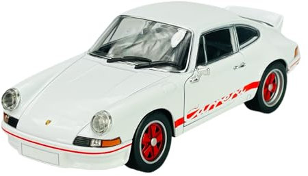 Welly Porsche 911 Carrera RS 2.7 Bianco 1/24 1:24 Metallo Modello Auto Die Cast