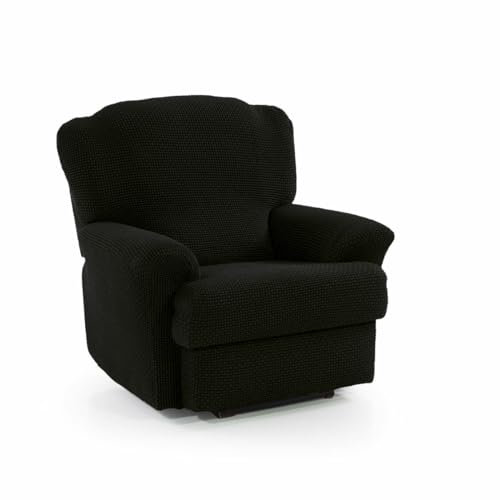 SOFASKINS® Funda para Sillon Relax reclinable, Funda Sillon súper elástica, Funda Sofa con diseño Exclusivo, Transpirable y Duradera, Funda para sofá fácil de Colocar. Medida 70-90Cm. Color Negro