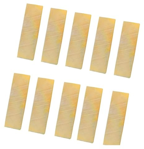 Violin Music Instrument Zubehör 10PCS Gelb Perlmutt Shell Mutter Rohlinge Violine Bogen Rutschen Für 4/4 3/4 Geige Carbon Bögen Frosch