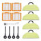 13 Pcs Replacement Parts Fit for Shark RV2610WA RV2620WA RV2410WD AV2610WA AI for ULTRA 2-in-1 Robot Vacuums, 4 HEPA Filters, 4 Mop for PADS, 4 Side Brushes