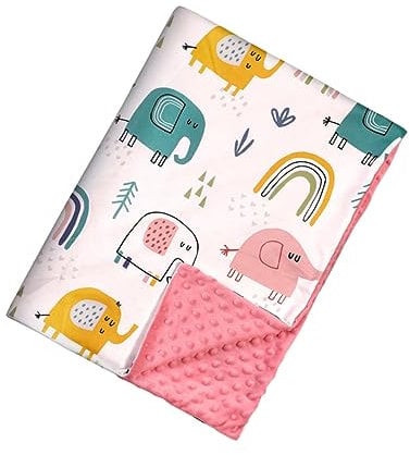 TOYANDONA Doudou Komfortdecke babybettwäsche betthimmel bettzeug Crib Blanket bettzeug Kuscheldecke Babydecke Tröster Krippendecke Kleinkinddecke Kristallsamt Rosa