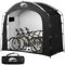 Happy Travel Bike Storage Tent Shed,Large Outdoor Waterproof Bicycle Covers Shelter with Window for 2/3 Bikes,Oversized Outside Portable Sheds for Lawn Mower,Garden Tools (Black)