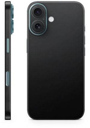 TF Skins Skins kompatibel mit iPhone 16, Skin Schutzfolie 360° Full Coverage Schutz, super dünn und resistent. Folien Case/Hülle (Matt Schwarz)