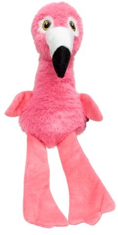 JACK AND VANILLA, rosa flämisches Plüschtier 30 cm für Hunde und Katzen, weich und langlebig, ideal zum Spielen und Kuscheln, helle Farbe, perfekt für Interaktion