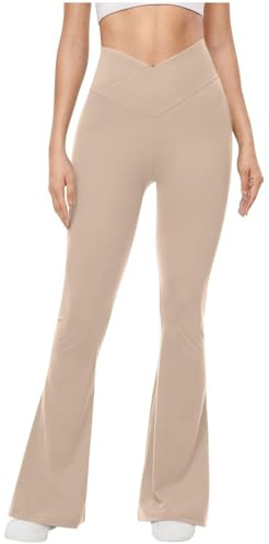 YCBMINGCAN Yogahose Damen Schlaghosen Blickdicht hohe Taille Slim Flared Leggings Yoga Sweatpants Workout-Leggings Jogginghosen für Fitness Yoga-Leggings für Damen