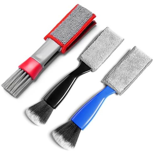 KAIRUIERD Car Air Conditioning Cleaner, Car Cleaning Brush, 3 Pack | Car Cleaning Tools Car Interior Cleaning Brush,Air Outlet Cleaning Dust Removal Soft Brush Auto Duster Cleaner