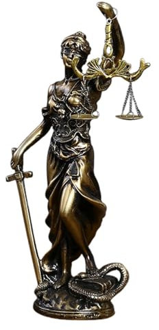 Gerechtigkeit Statue, Justitia Figur, Waage Der Gerechtigkeitsstatue, Tischdekoration Harzfigur Der Gerechtigkeit, Engelsjustizstatue Deko Retro Heimdekoration Anwaltszimmer, Schreibtisch Ornamente