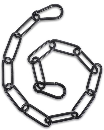 Cerradura de cadena de puerta, cadena colgante de acero inoxidable de 59 cm con 2 ganchos, cierres de puerta de enlace para puertas de metal, kit de herramientas de hamaca resistente para valla al