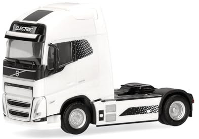 Herpa LKW Modell Volvo FH GL XL 2020 Electric Zugmaschine, weiß, Miniatur im Maßstab 1:87, Sammlerstück, Made in Germany, Kunststoff