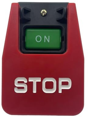 Tuesoa Interruptor de de Doble Voltaje de 110 V/220 V, 3 A 230 Voltios, de Rodilla Grande para Herramientas Eléctricas con Apagado Rápido