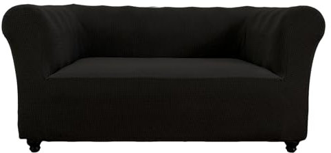 Stretch Chesterfield Sofabezug, 1-, 2-, 3-Sitzer, elastisch, rutschfest, mit Armlehnen, langlebig, leicht zu waschen (Grüngrau)