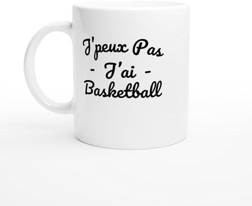 PassionCadeau Mug Humour J'peux pas j'ai basketball