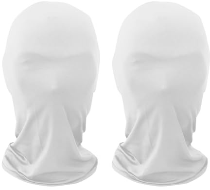 FSSTUD 2 Stück atmungsaktive Vollgesichtsmaske, gesichtslose Hautmasken, Unisex, Cosplay, Haubenmasken, Kopftuch, Kostüm, Gesichtsabdeckung, Spandex, Halloween-Maske für den Urlaub